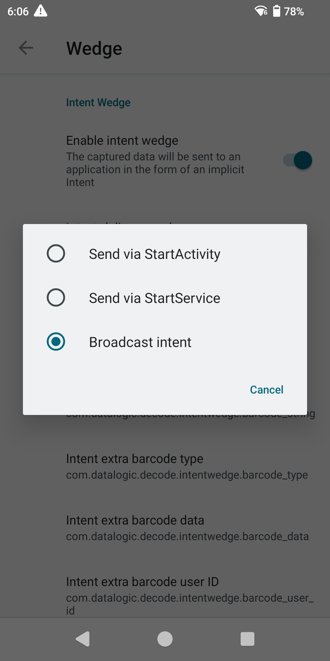 Datalogic settings 2