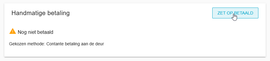 Bestelling markeren als betaald